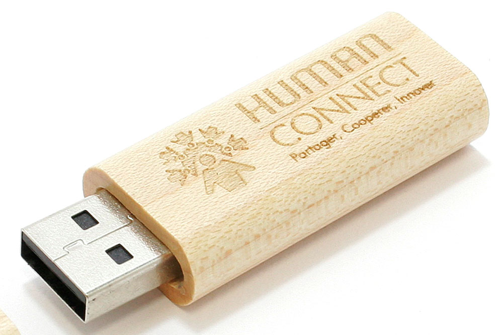 Gravure sur cle usb Bois Tige